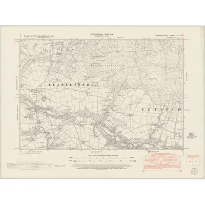 1948 Map of Pembrokeshire X.NW, 1953 Print