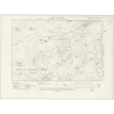 1905 Map of Pembrokeshire XI.SE, 1946 Print