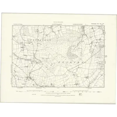 1887 Map of Pembrokeshire XII.NW, 1888 Print