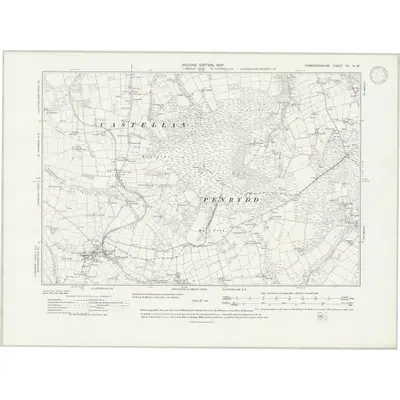 1904 Map of Pembrokeshire XII.NW, 1947 Print
