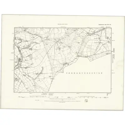 1887 Map of Pembrokeshire XII.SE, 1888 Print