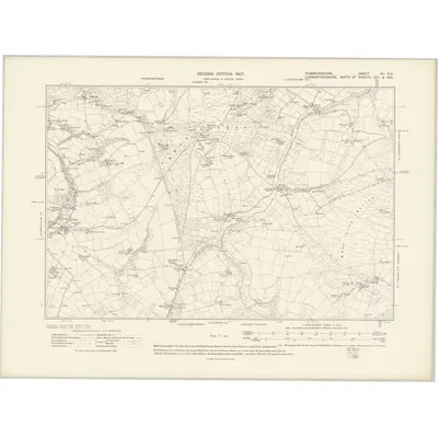 1904 Map of Pembrokeshire XII.SE, 1907 Print