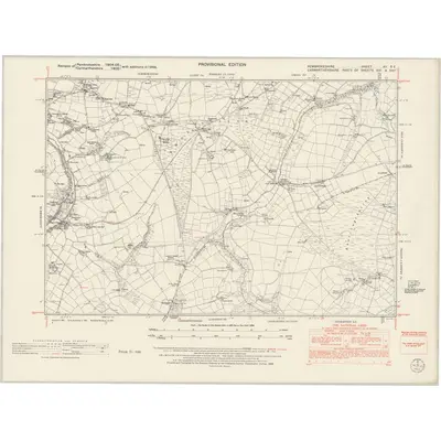 1948 Map of Pembrokeshire XII.SE, 1953 Print