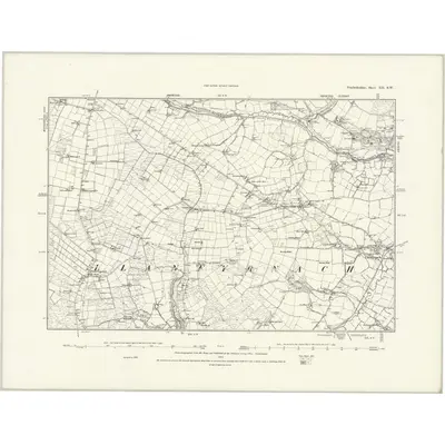1887 Map of Pembrokeshire XII.SW, 1888 Print
