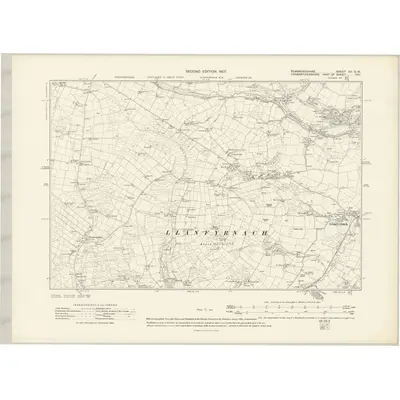 1904 Map of Pembrokeshire XII.SW, 1907 Print
