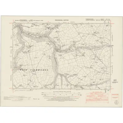 1948 Map of Pembrokeshire XIII.NW, 1953 Print