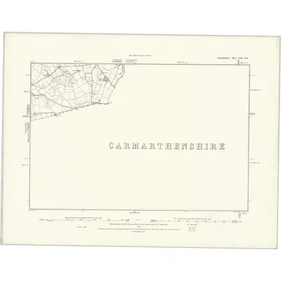1887 Map of Pembrokeshire XIII.SW, 1888 Print