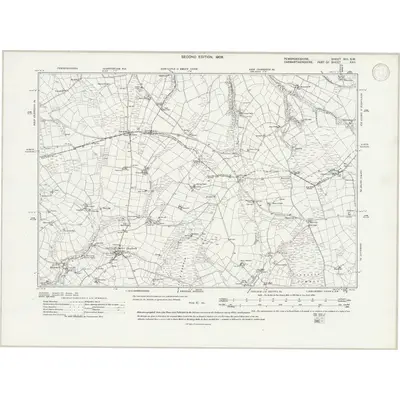 1905 Map of Pembrokeshire XIII.SW, 1947 Print