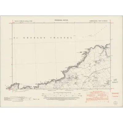 1948 Map of Pembrokeshire XIV.NW & NE, 1953 Print