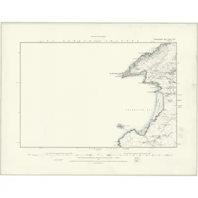 1886 Map of Pembrokeshire XIV.SW, 1888 Print
