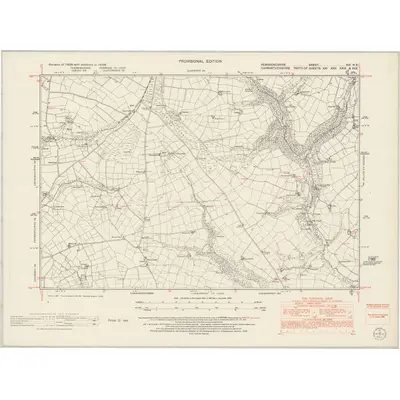 1948 Map of Pembrokeshire XIX.NE, 1953 Print