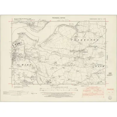 1948 Map of Pembrokeshire XL.NW, 1953 Print