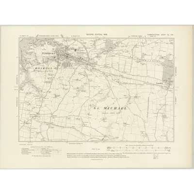 1906 Map of Pembrokeshire XL.SW, 1908 Print