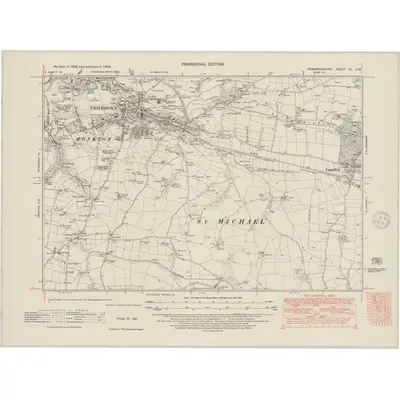 1938 Map of Pembrokeshire XL.SW, 1948 Print