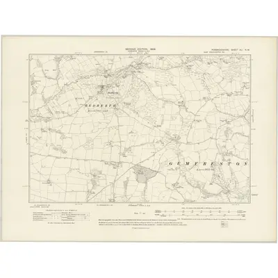 1906 Map of Pembrokeshire XLI.NW, 1908 Print
