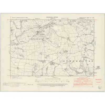1948 Map of Pembrokeshire XLI.NW, 1953 Print