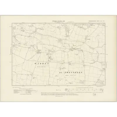 1906 Map of Pembrokeshire XLII.NE, 1908 Print