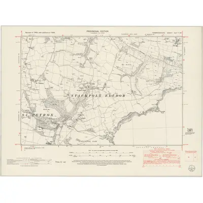 1948 Map of Pembrokeshire XLIII.NW, 1953 Print