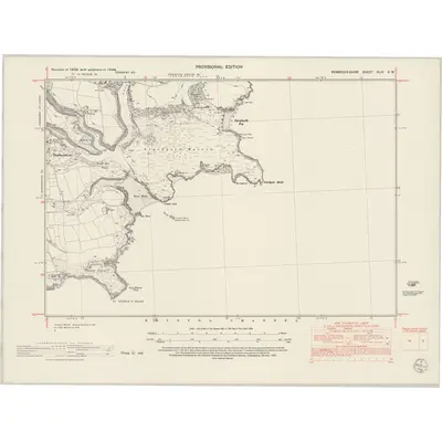 1948 Map of Pembrokeshire XLIII.SW, 1953 Print