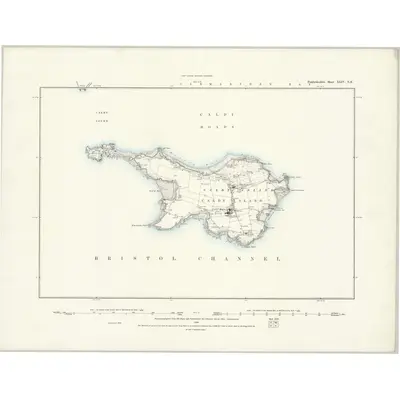 1887 Map of Pembrokeshire XLIV.NE, 1888 Print