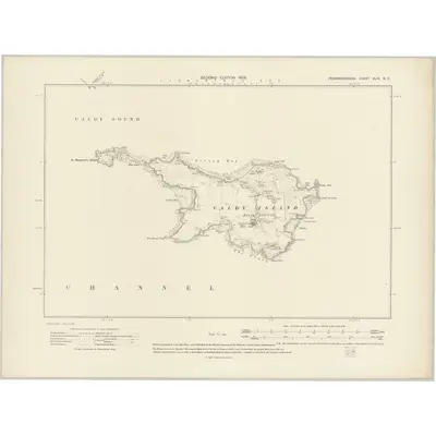 1906 Map of Pembrokeshire XLIV.NE, 1908 Print