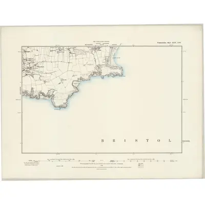 1864 Map of Pembrokeshire XLIV.NW, 1889 Print