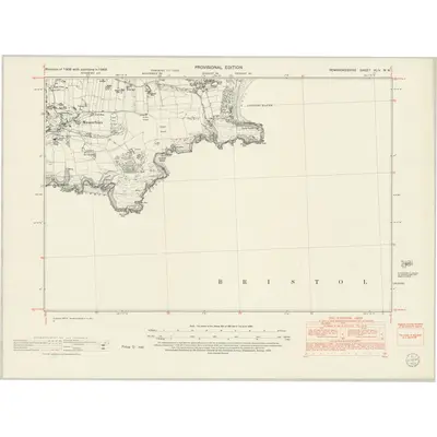 1948 Map of Pembrokeshire XLIV.NW, 1953 Print
