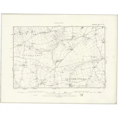 1887 Map of Pembrokeshire XV.NE, 1888 Print