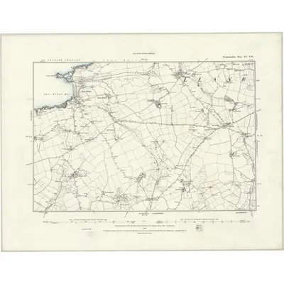 1887 Map of Pembrokeshire XV.NW, 1888 Print