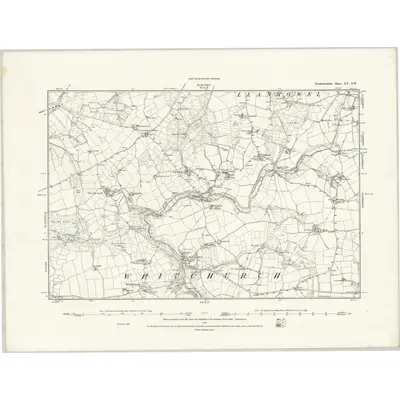 1887 Map of Pembrokeshire XV.SW, 1888 Print