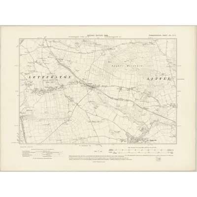 1906 Map of Pembrokeshire XVI.NE, 1908 Print