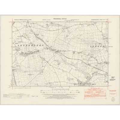 1948 Map of Pembrokeshire XVI.NE, 1953 Print