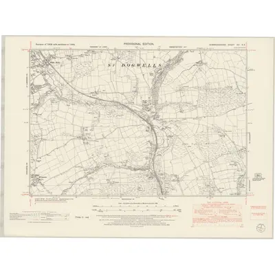 1948 Map of Pembrokeshire XVI.SE, 1953 Print