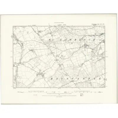 1887 Map of Pembrokeshire XVI.SW, 1888 Print