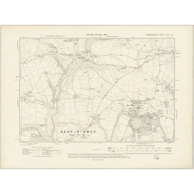 1906 Map of Pembrokeshire XVII.SE, 1908 Print