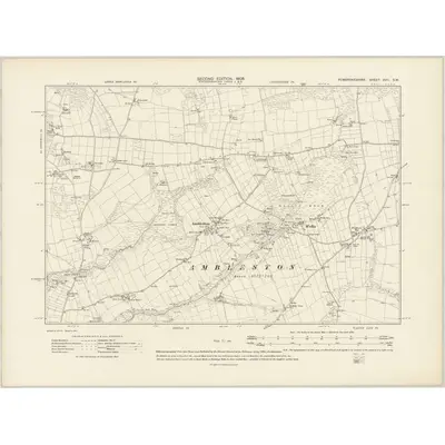 1906 Map of Pembrokeshire XVII.SW, 1908 Print