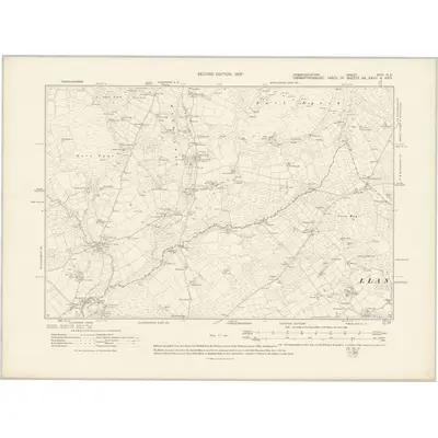 1905 Map of Pembrokeshire XVIII.NE, 1907 Print