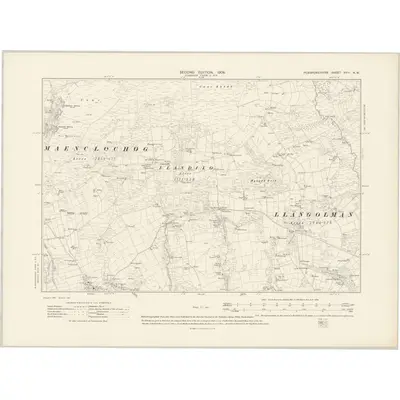 1906 Map of Pembrokeshire XVIII.NW, 1908 Print
