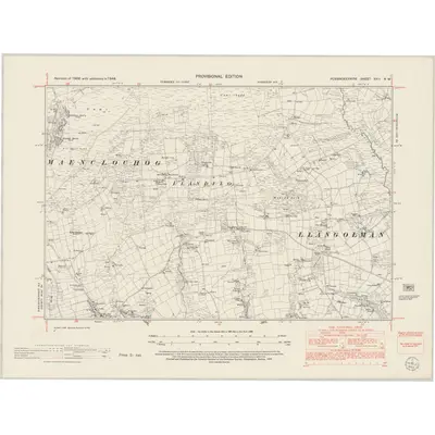 1948 Map of Pembrokeshire XVIII.NW, 1953 Print