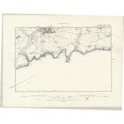 1887 Map of Pembrokeshire XX.NE, 1888 Print