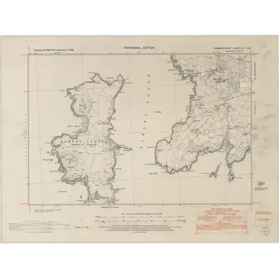 1948 Map of Pembrokeshire XX.NW, 1953 Print