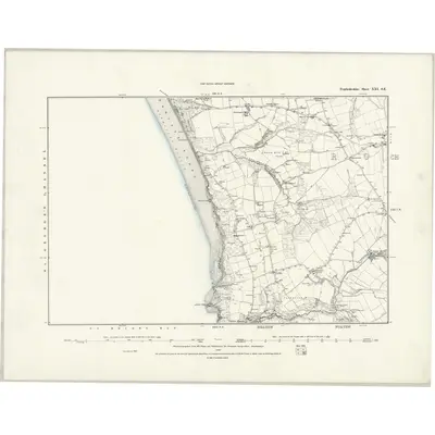 1887 Map of Pembrokeshire XXI.SE, 1888 Print