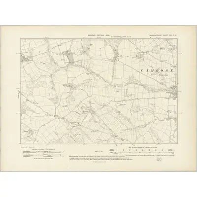 1906 Map of Pembrokeshire XXII.SW, 1908 Print