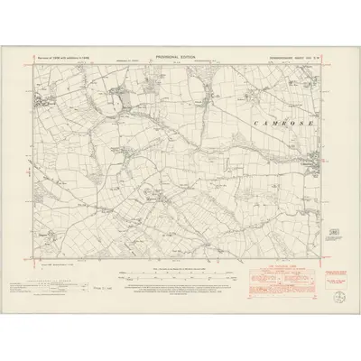 1948 Map of Pembrokeshire XXII.SW, 1953 Print