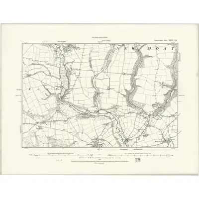 1887 Map of Pembrokeshire XXIII.NE, 1888 Print