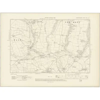 1906 Map of Pembrokeshire XXIII.NE, 1908 Print