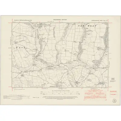 1948 Map of Pembrokeshire XXIII.NE, 1953 Print