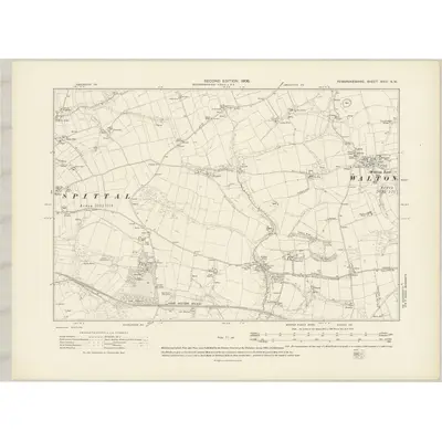 1906 Map of Pembrokeshire XXIII.NW, 1908 Print