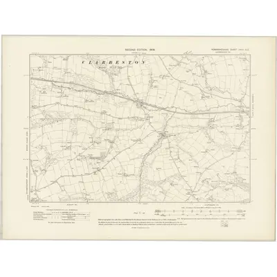 1906 Map of Pembrokeshire XXIII.SE, 1908 Print