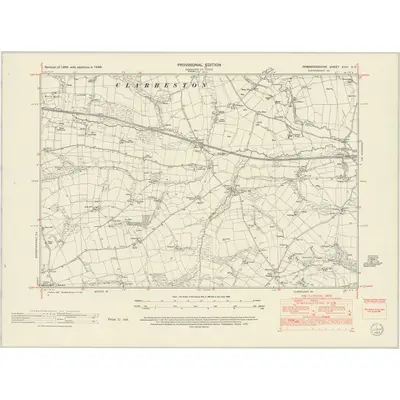 1948 Map of Pembrokeshire XXIII.SE, 1953 Print